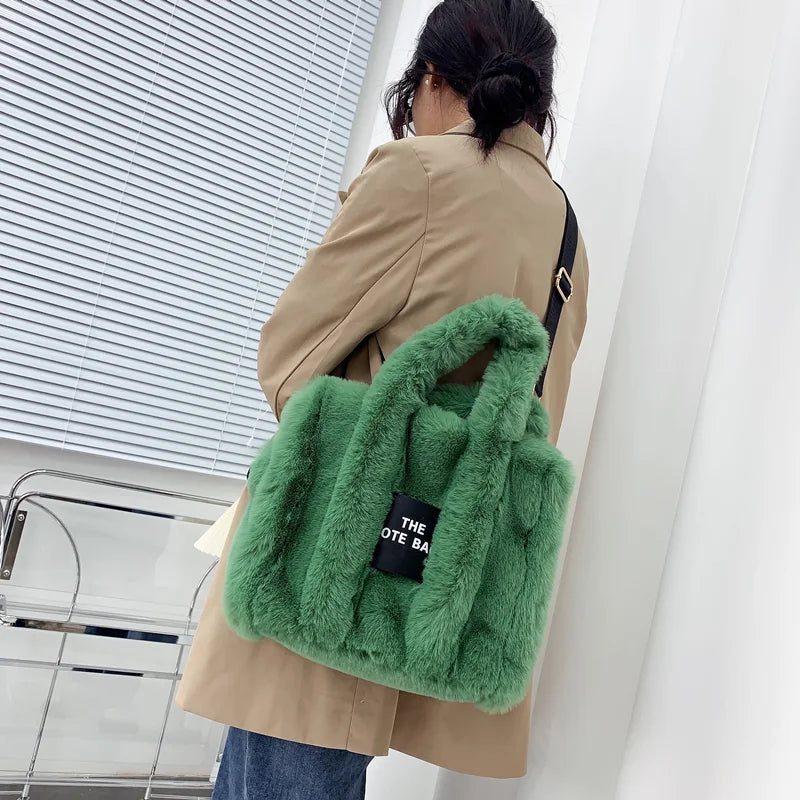 The Tote - Luxury Designer Crossbody Faux Fur Tote Bag for Women