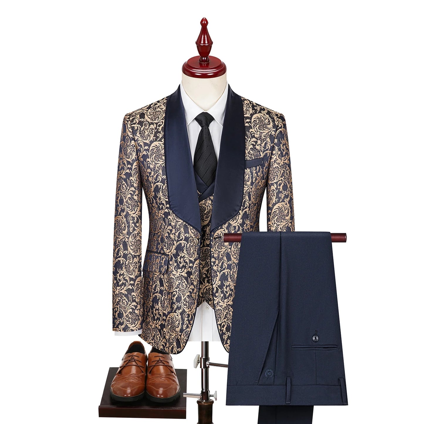 J.R.'s Revenge - High-End Men's Three-Piece Jacquard Suit