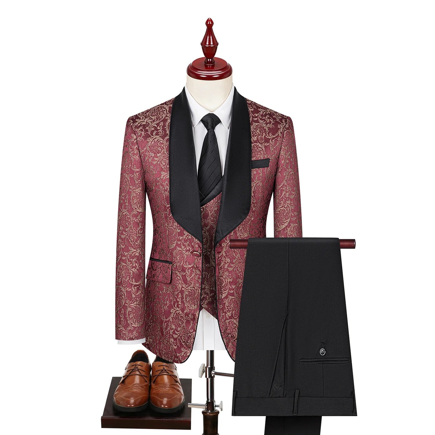J.R.'s Revenge - High-End Men's Three-Piece Jacquard Suit
