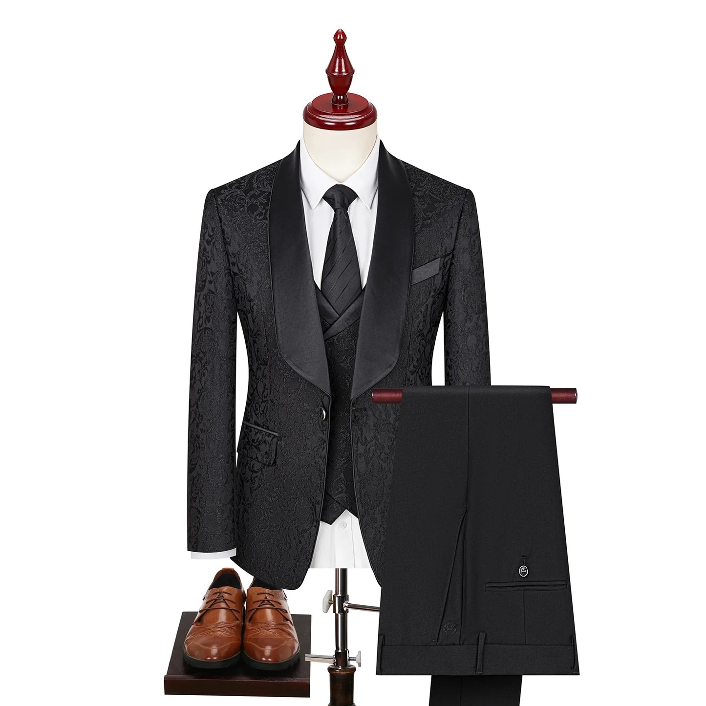 J.R.'s Revenge - High-End Men's Three-Piece Jacquard Suit