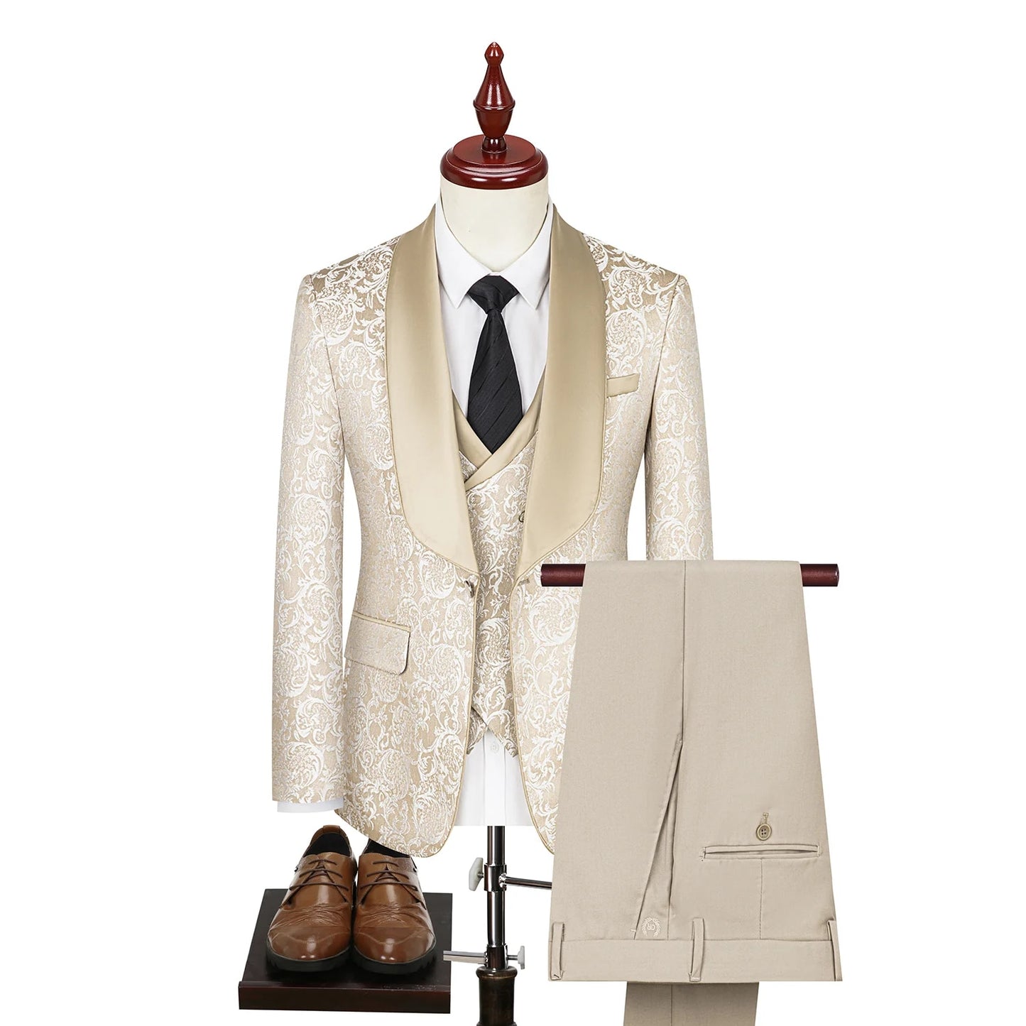 J.R.'s Revenge - High-End Men's Three-Piece Jacquard Suit