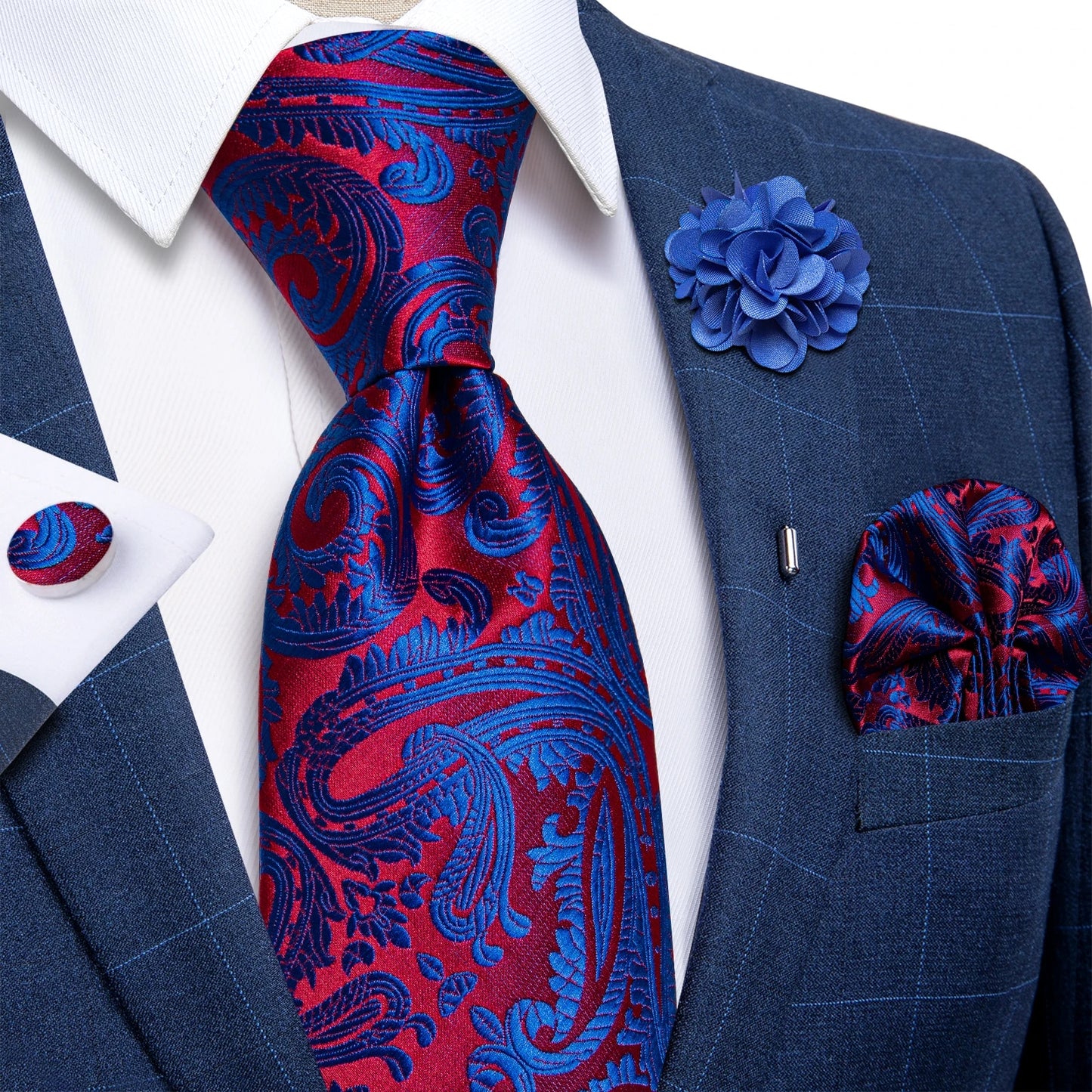 Eugene - Men's Paisley Silk Tie Set