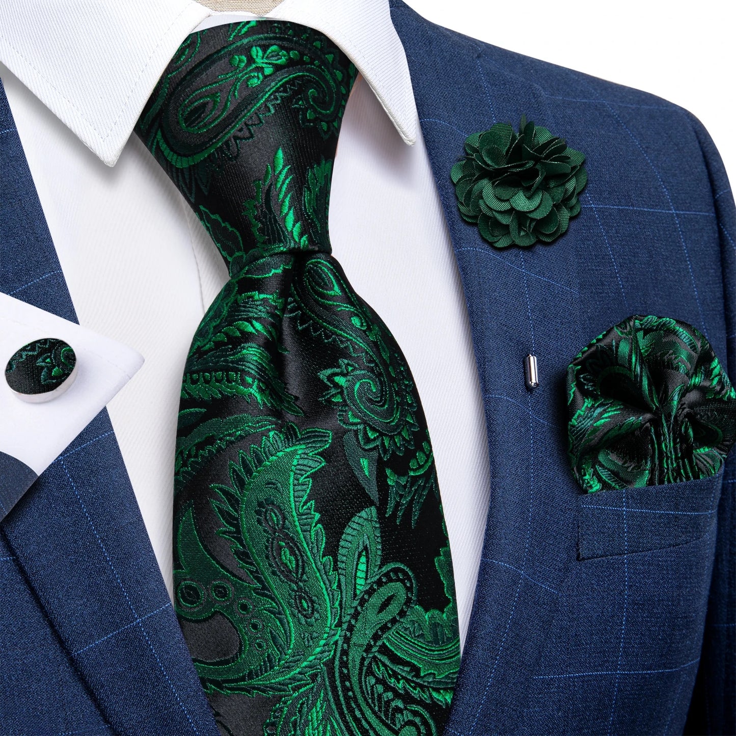 Eugene - Men's Paisley Silk Tie Set