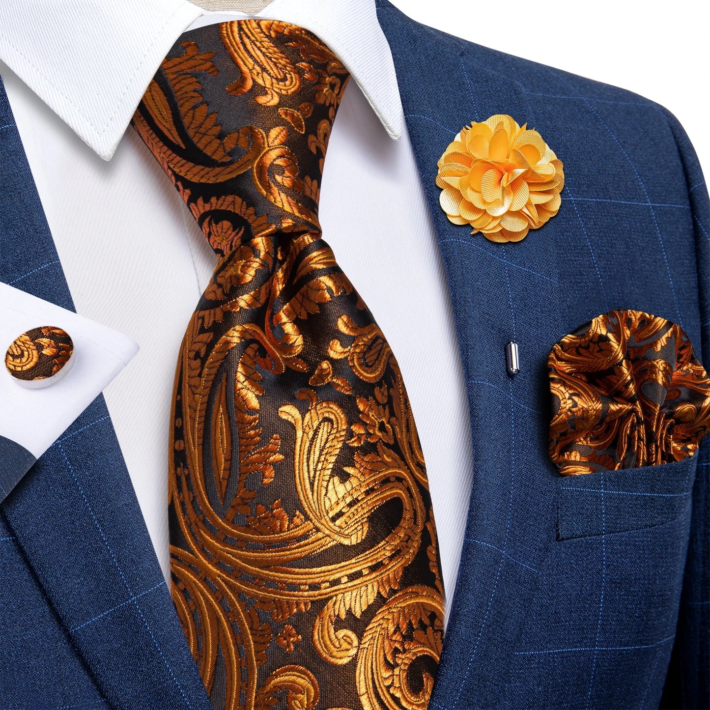 Eugene - Men's Paisley Silk Tie Set