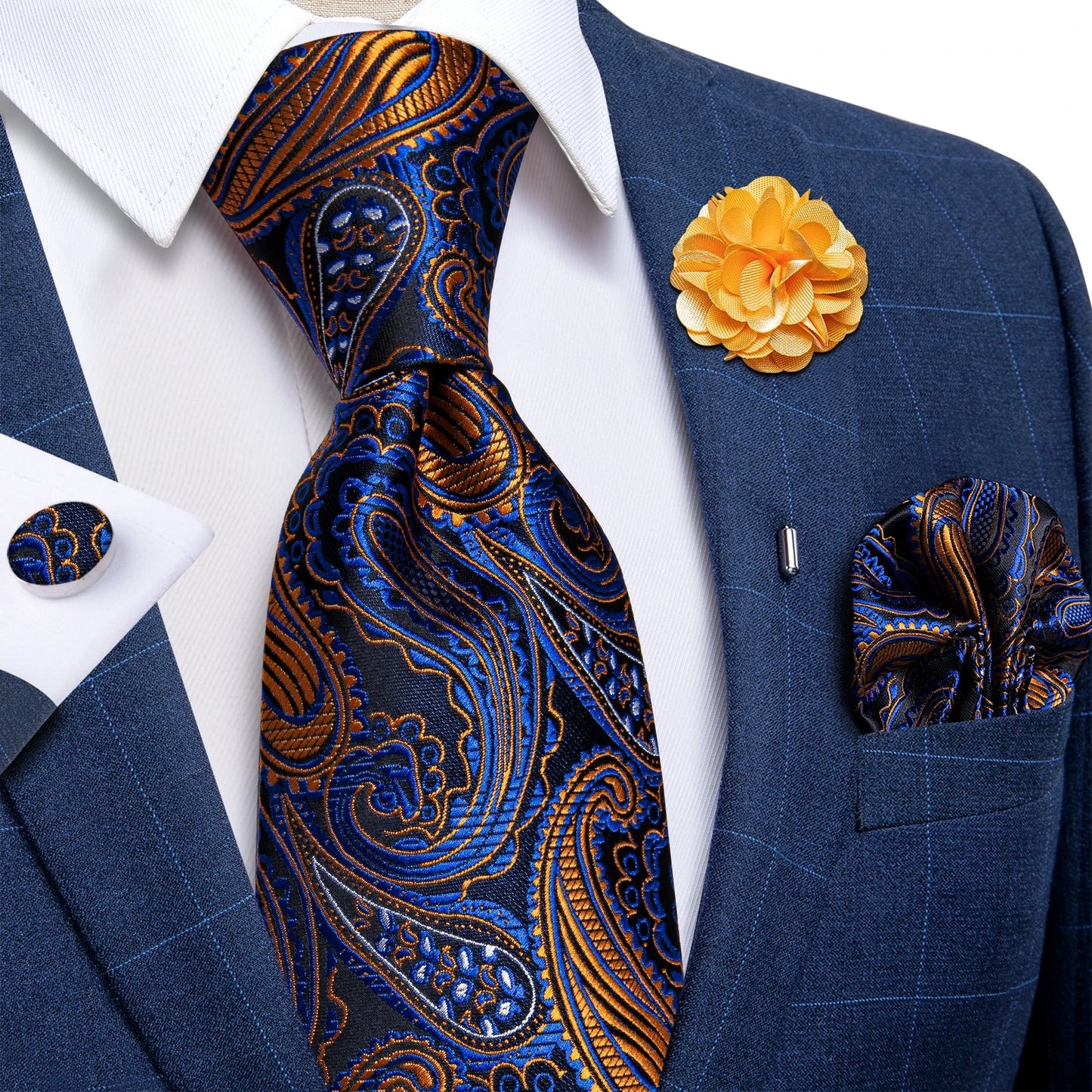 Eugene - Men's Paisley Silk Tie Set