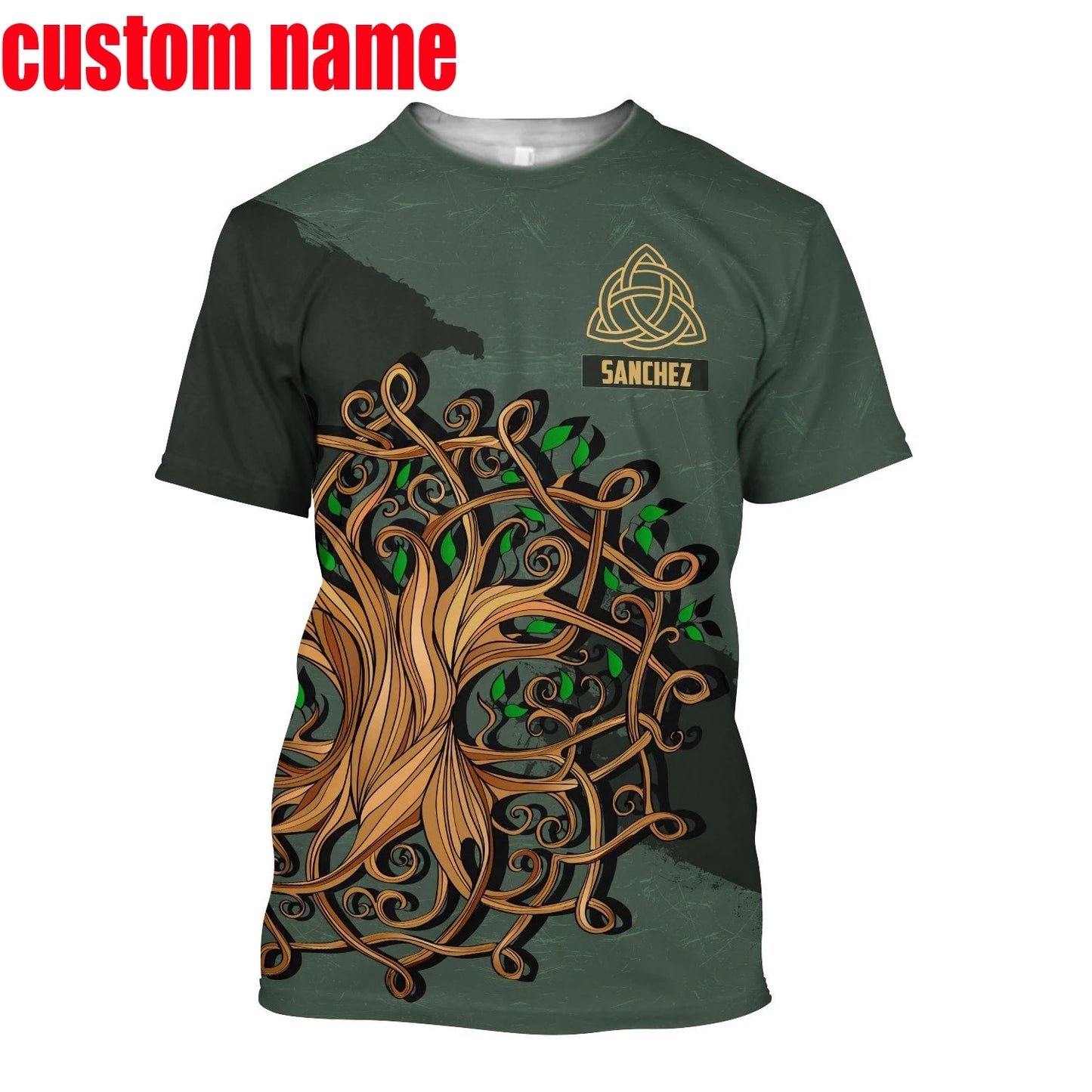 Irish Celtic Short Sleeve Men's T-shirt, Custom Name