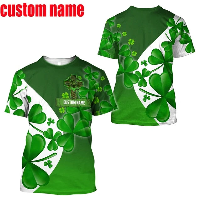 Irish Celtic Short Sleeve Men's T-shirt, Custom Name