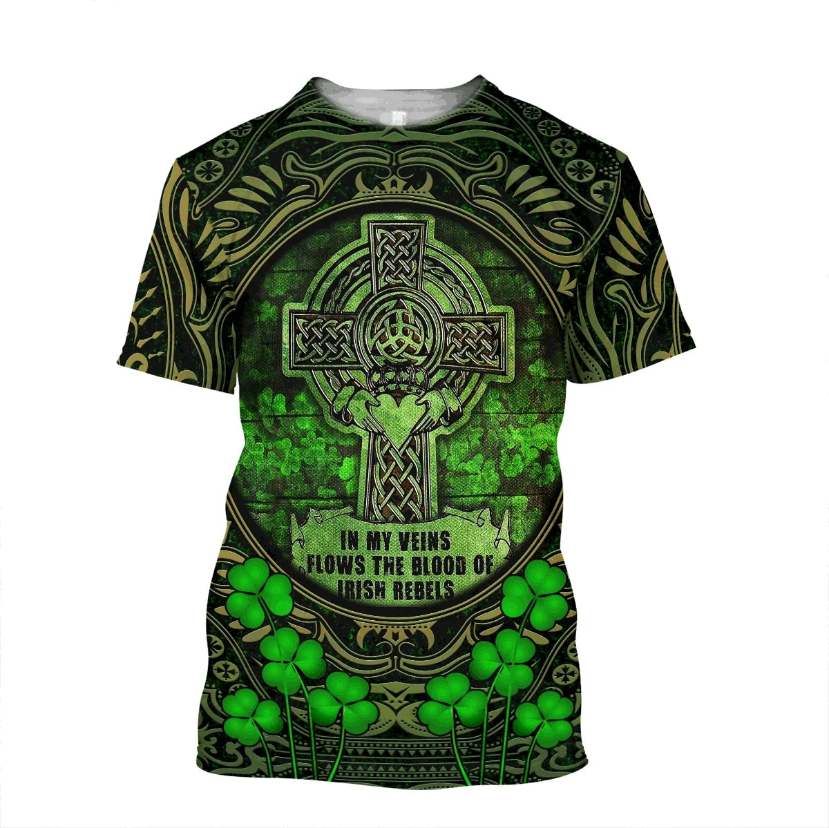 Irish Celtic Short Sleeve Men's T-shirt, Custom Name