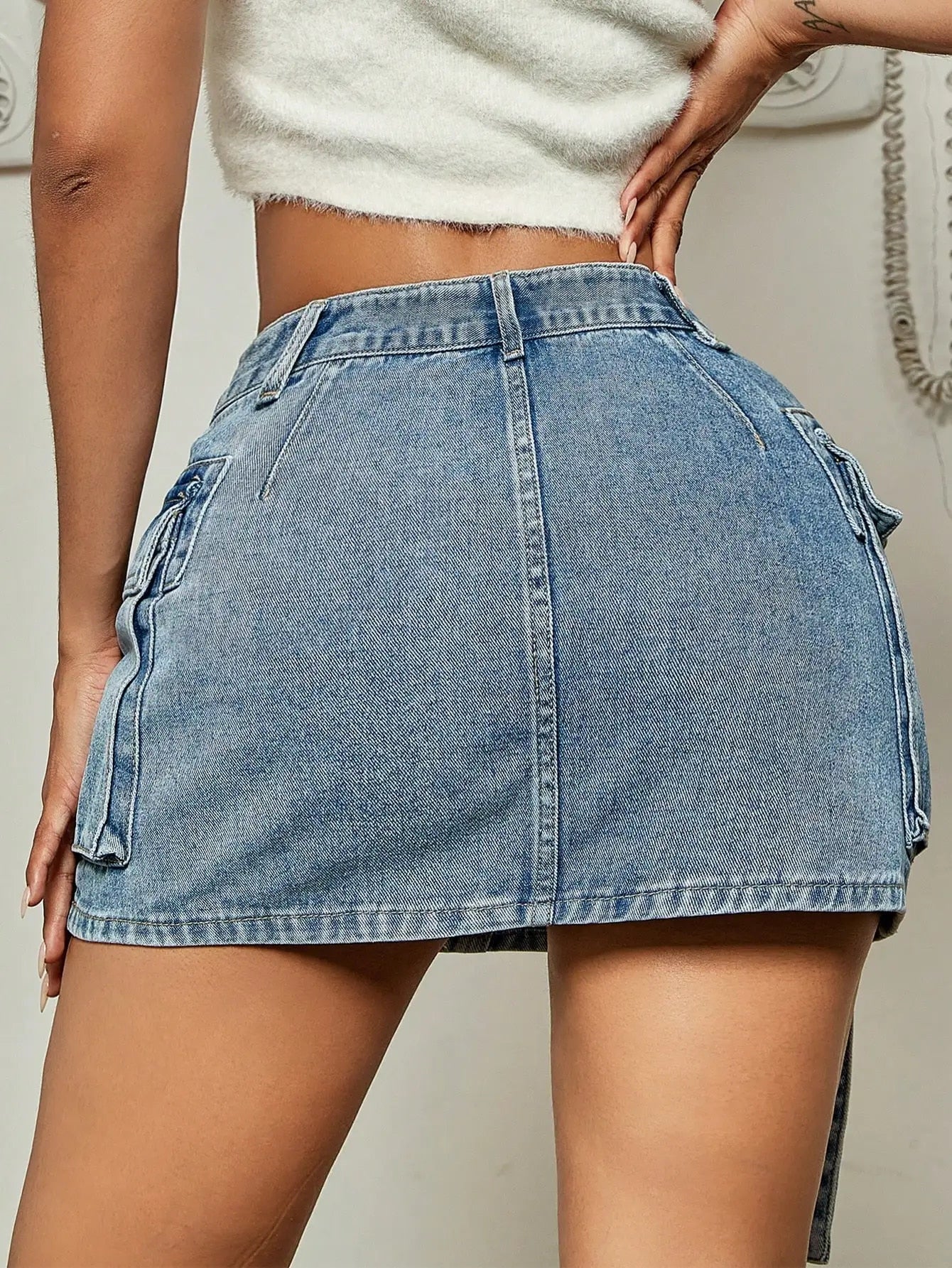 Surya - Trendy Denim Mini Skirt