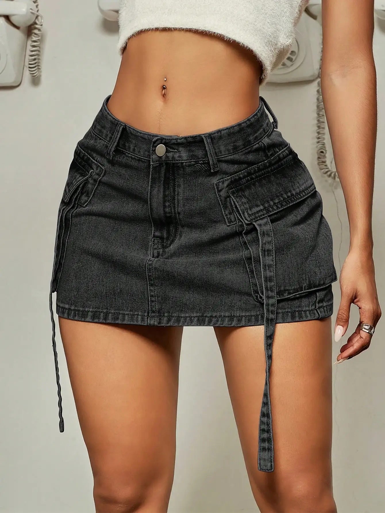 Surya - Trendy Denim Mini Skirt