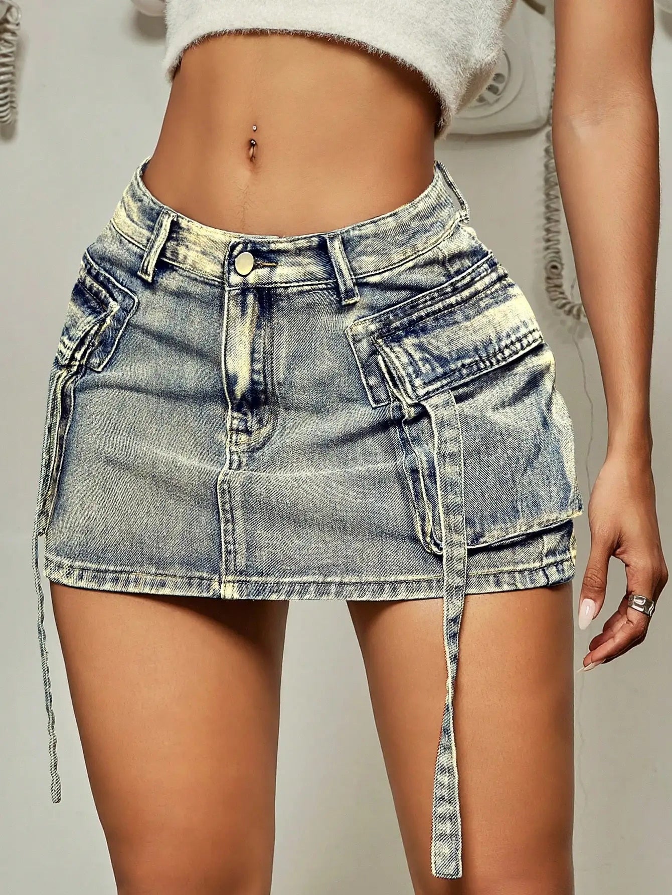 Surya - Trendy Denim Mini Skirt