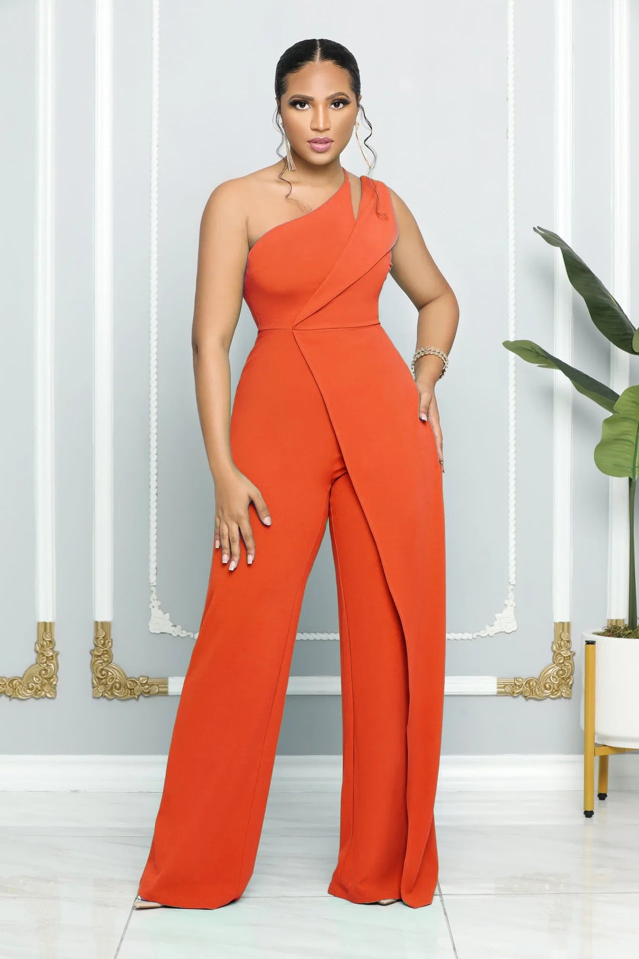 Megan - Women's Off The Shoulder Vintage Chic Jumpsuit