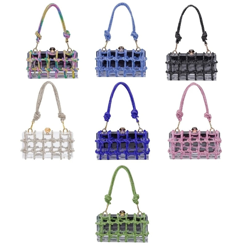 Absolutely Knot - Elegant Acrylic Clutch Handbag