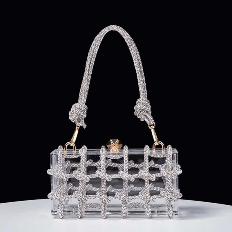 Absolutely Knot - Elegant Acrylic Clutch Handbag