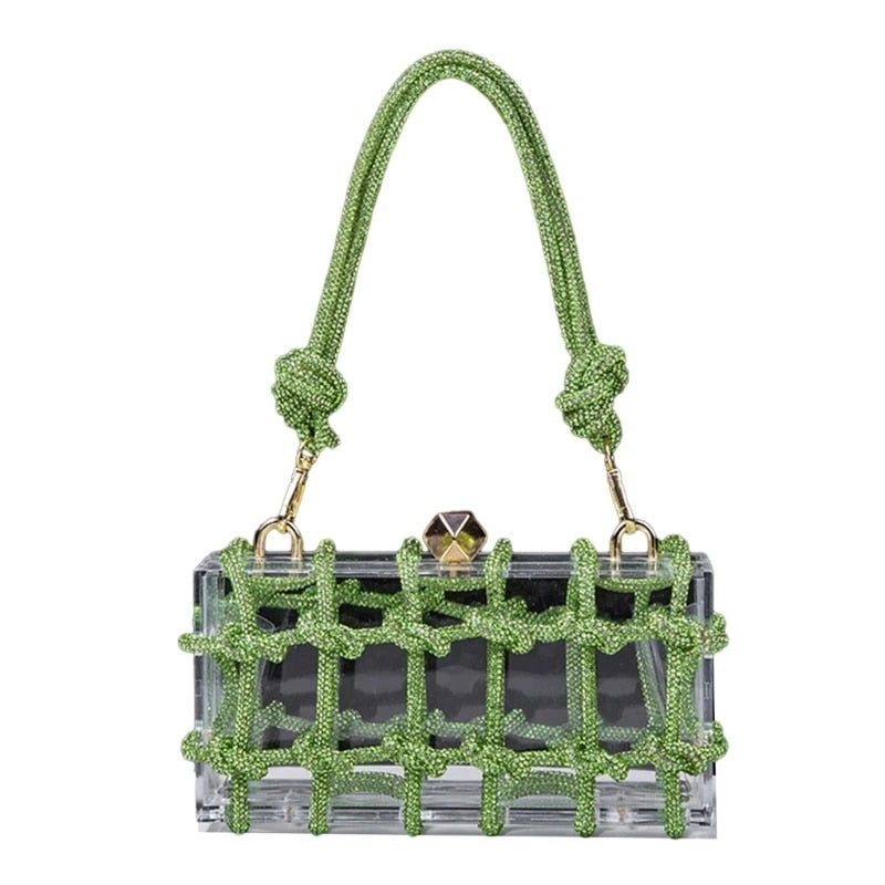 Absolutely Knot - Elegant Acrylic Clutch Handbag