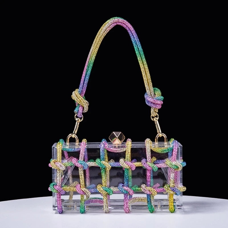 Absolutely Knot - Elegant Acrylic Clutch Handbag