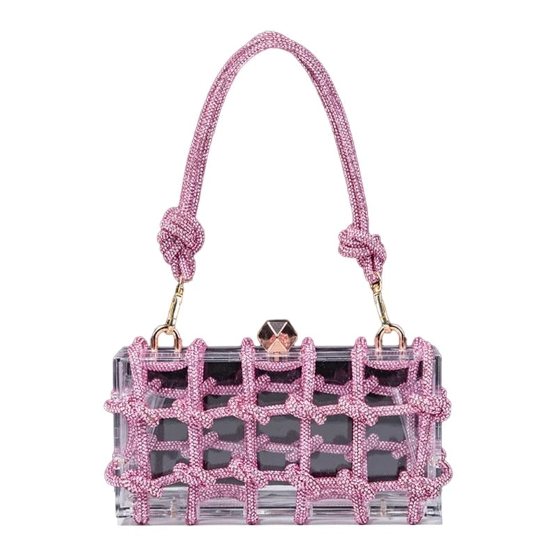 Absolutely Knot - Elegant Acrylic Clutch Handbag
