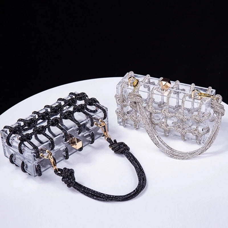 Absolutely Knot - Elegant Acrylic Clutch Handbag