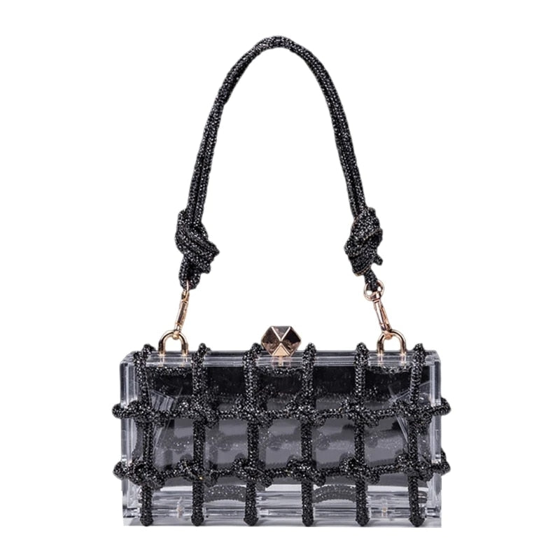 Absolutely Knot - Elegant Acrylic Clutch Handbag