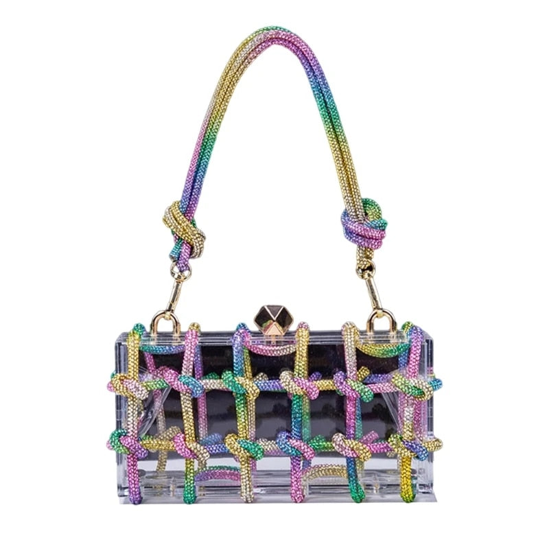 Absolutely Knot - Elegant Acrylic Clutch Handbag