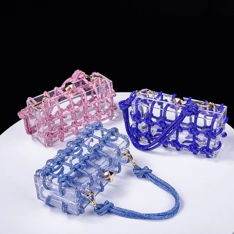 Absolutely Knot - Elegant Acrylic Clutch Handbag