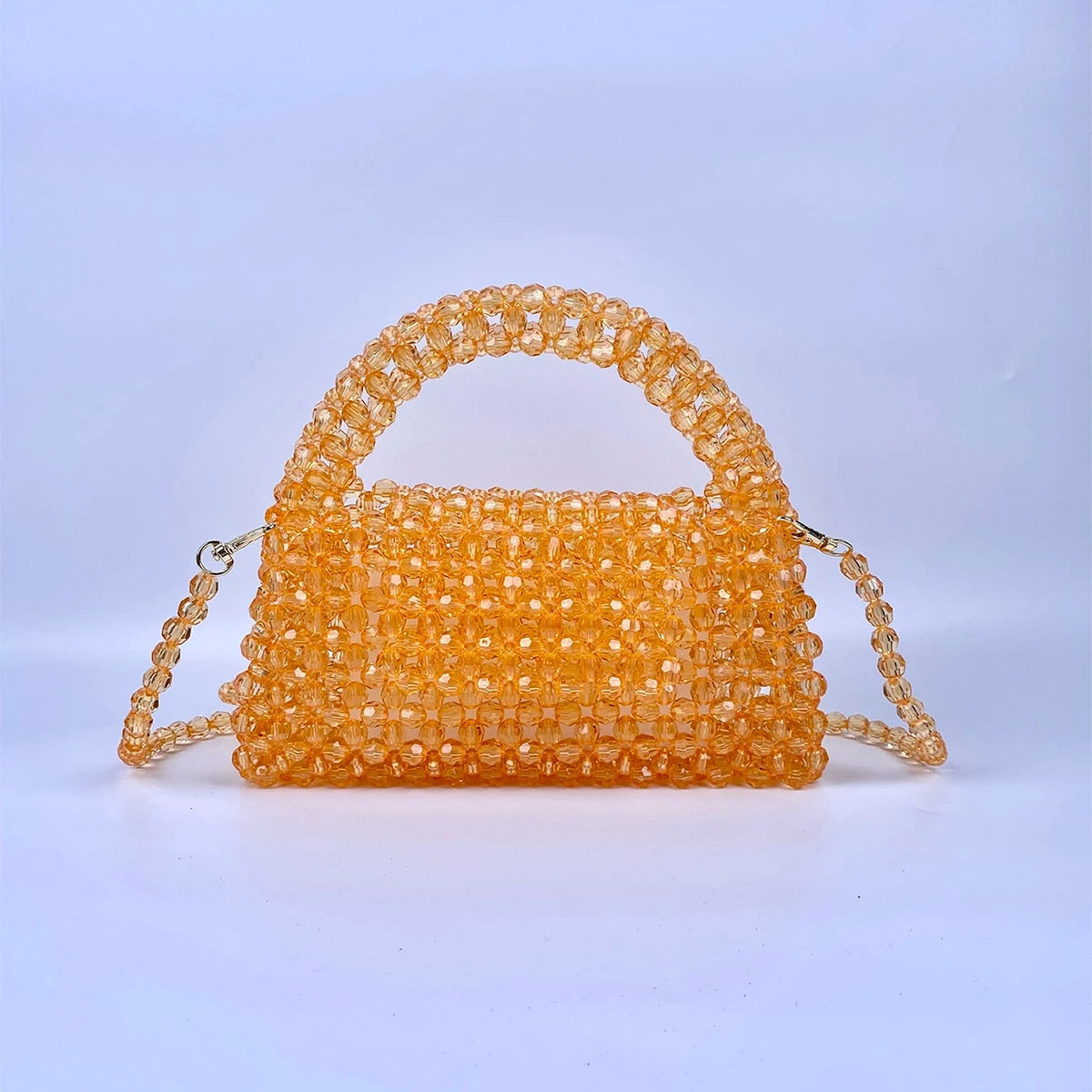Nathalie - French Casual Celebrity Elegant, High Quality Beaded Crossbody Acrylic Handbag Bag