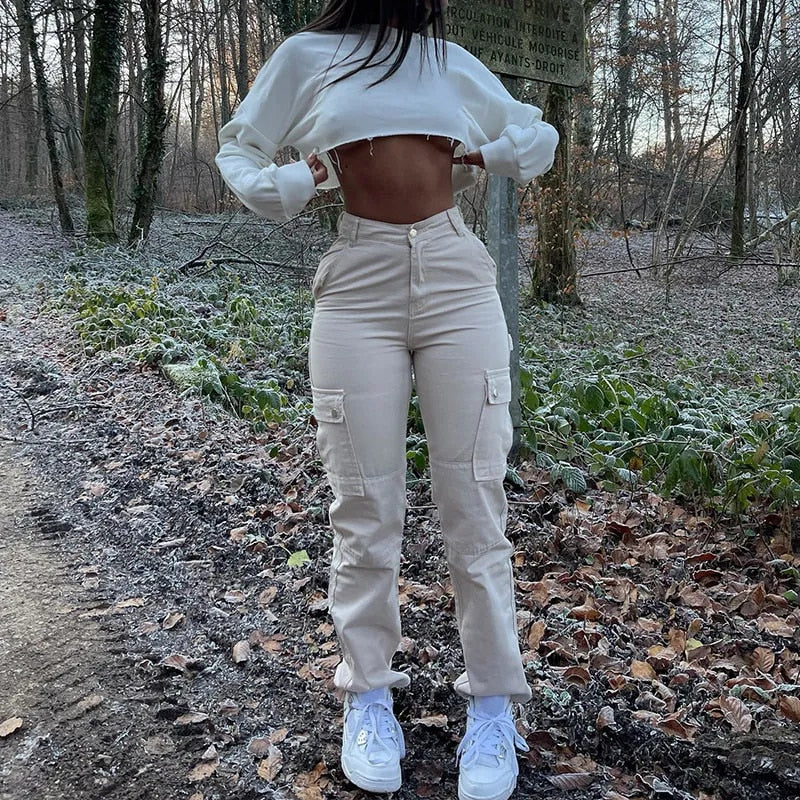 On The Move - Women's Baggy Wide-Legged Cargo Pants