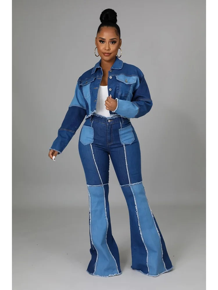 Frances - Women's Patchwork Matching Set