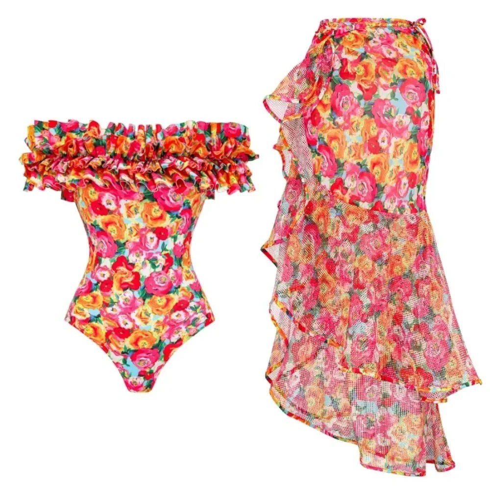 Gania - Beautiful Floral Print Bikini Set