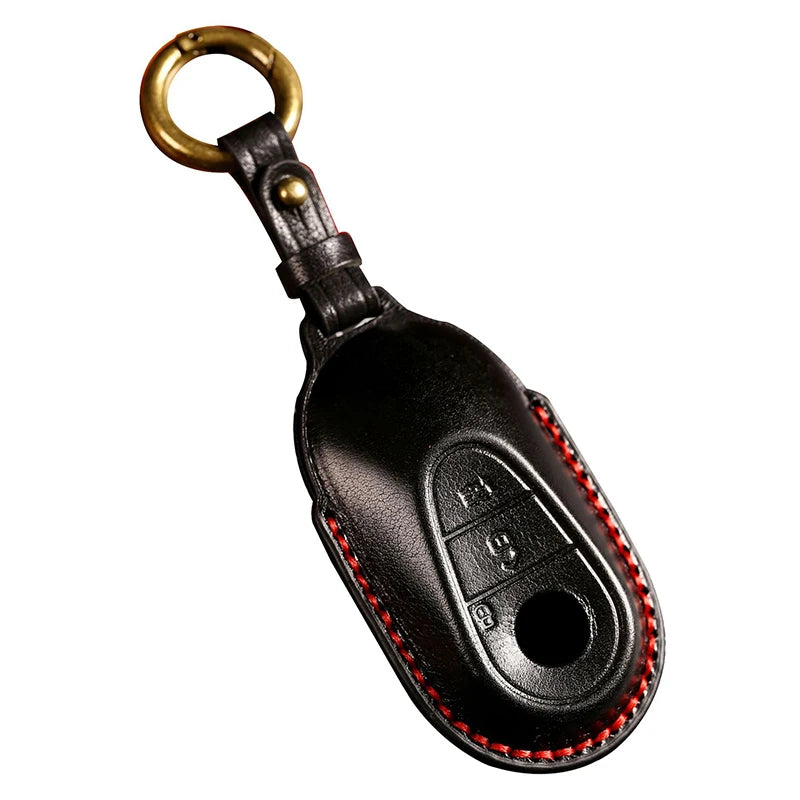 Leather Key Case Cover Car Accessories Fob Protector for Mercedes Benz S400L S450/S500 MaybachS480 Keychain Holder Keyring Shell