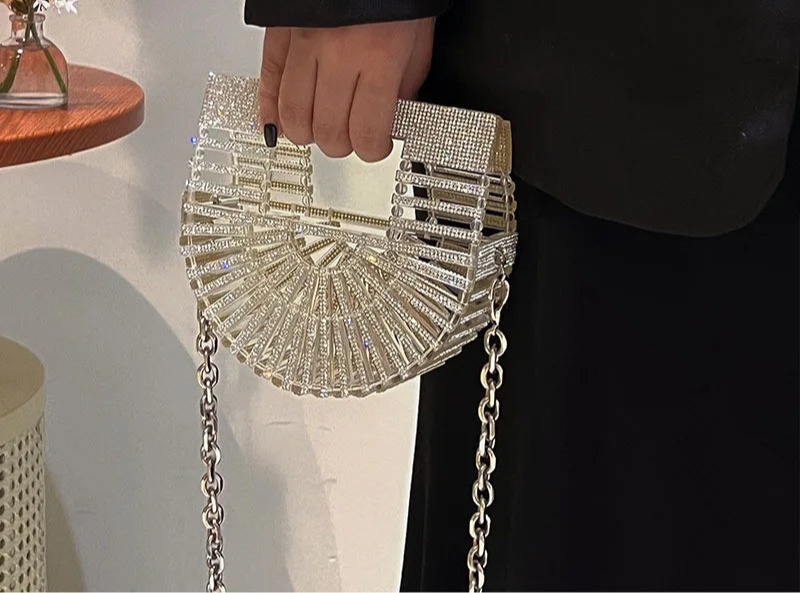 Luxury Designer Rhinestone Evening Bag