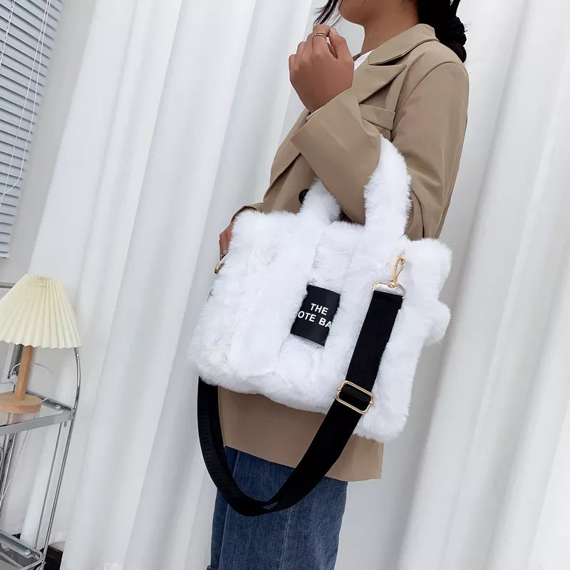 The Tote - Luxury Designer Crossbody Faux Fur Tote Bag for Women