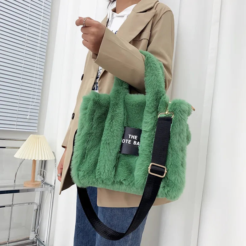 The Tote - Luxury Designer Crossbody Faux Fur Tote Bag for Women