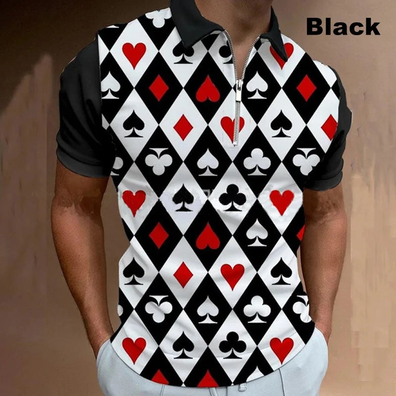 Trendy High Quality 3D Printed Polo Shirt