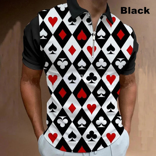 Trendy High Quality 3D Printed Polo Shirt