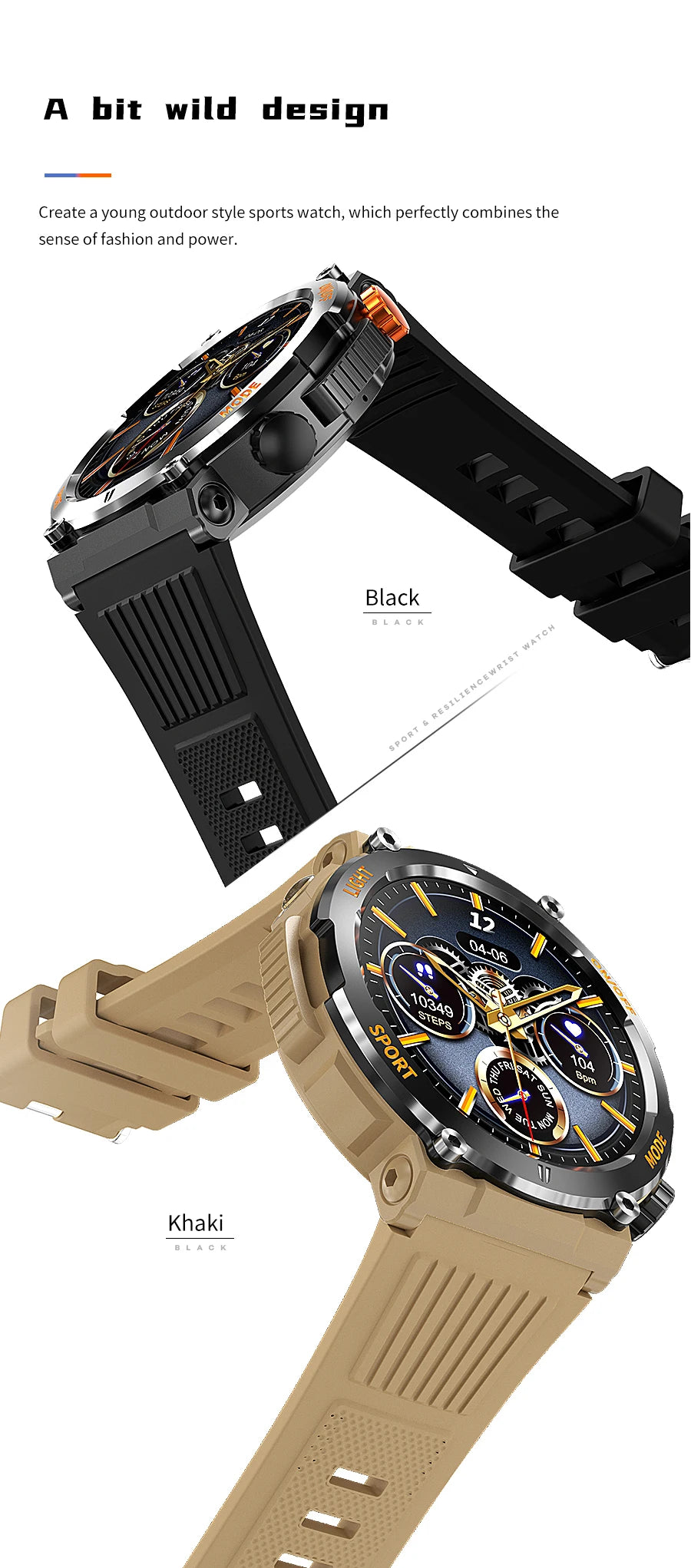 Men's Waterproof Touch Screen Bluetooth Smartwatch