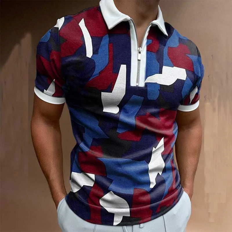 Trendy High Quality 3D Printed Polo Shirt