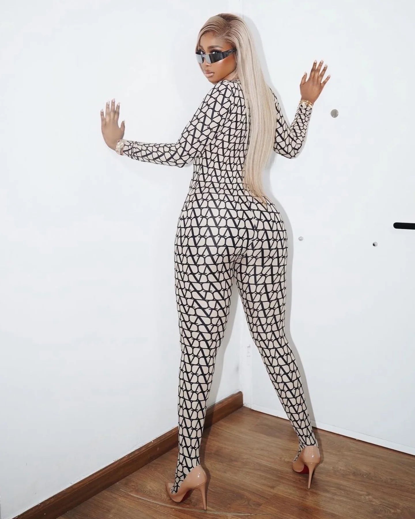 Valencia - Women's Sexy Geometric Printed Jumpsuit