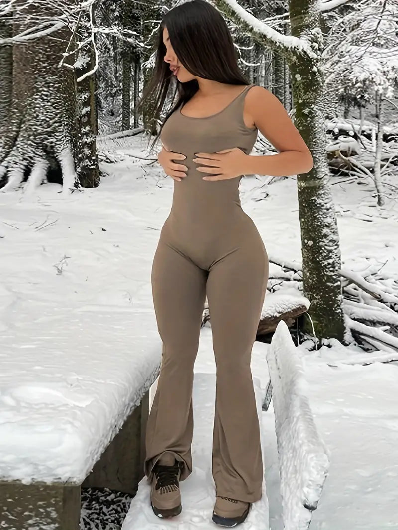 Taryn - Solid Backless Jumpsuit