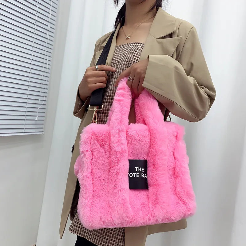 The Tote - Luxury Designer Crossbody Faux Fur Tote Bag for Women