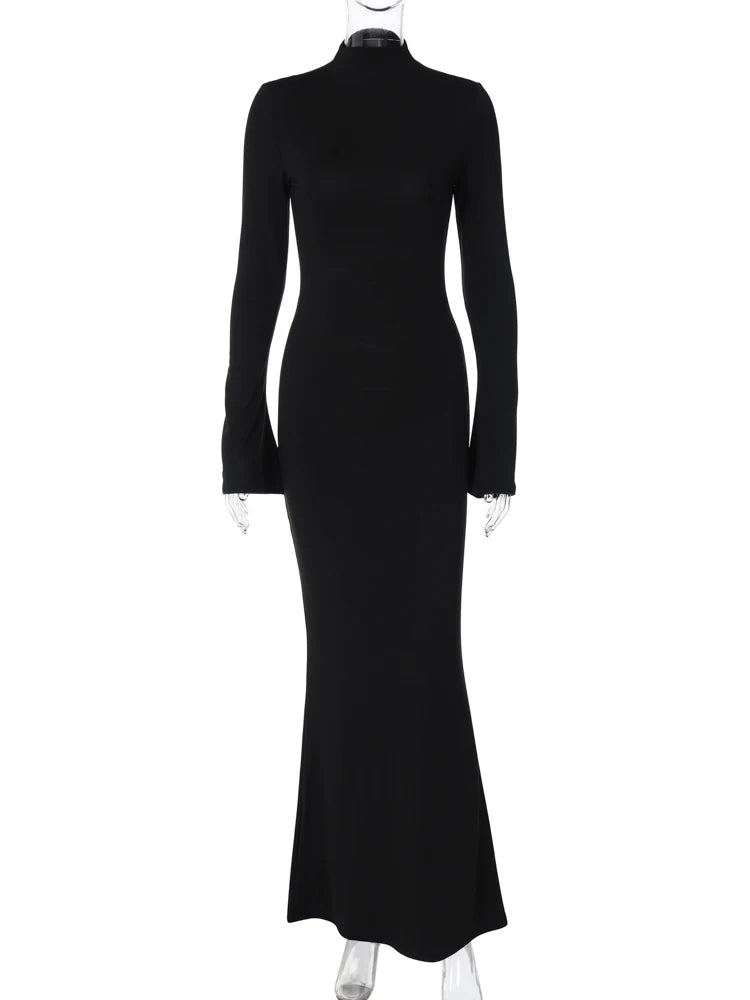 Back To Black - Black Elegant Evening Maxi Dress