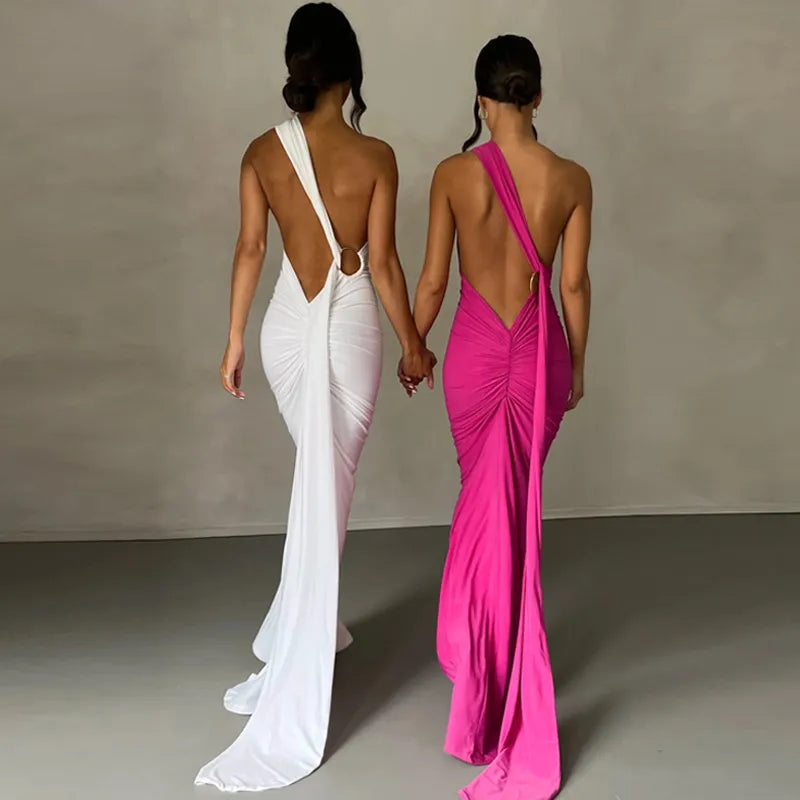 There She Goes - Backless Bodycon Maxi Dress