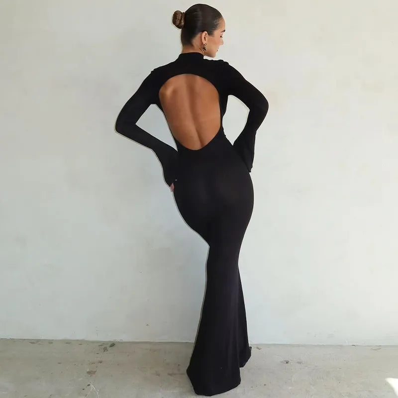 Back To Black - Black Elegant Evening Maxi Dress