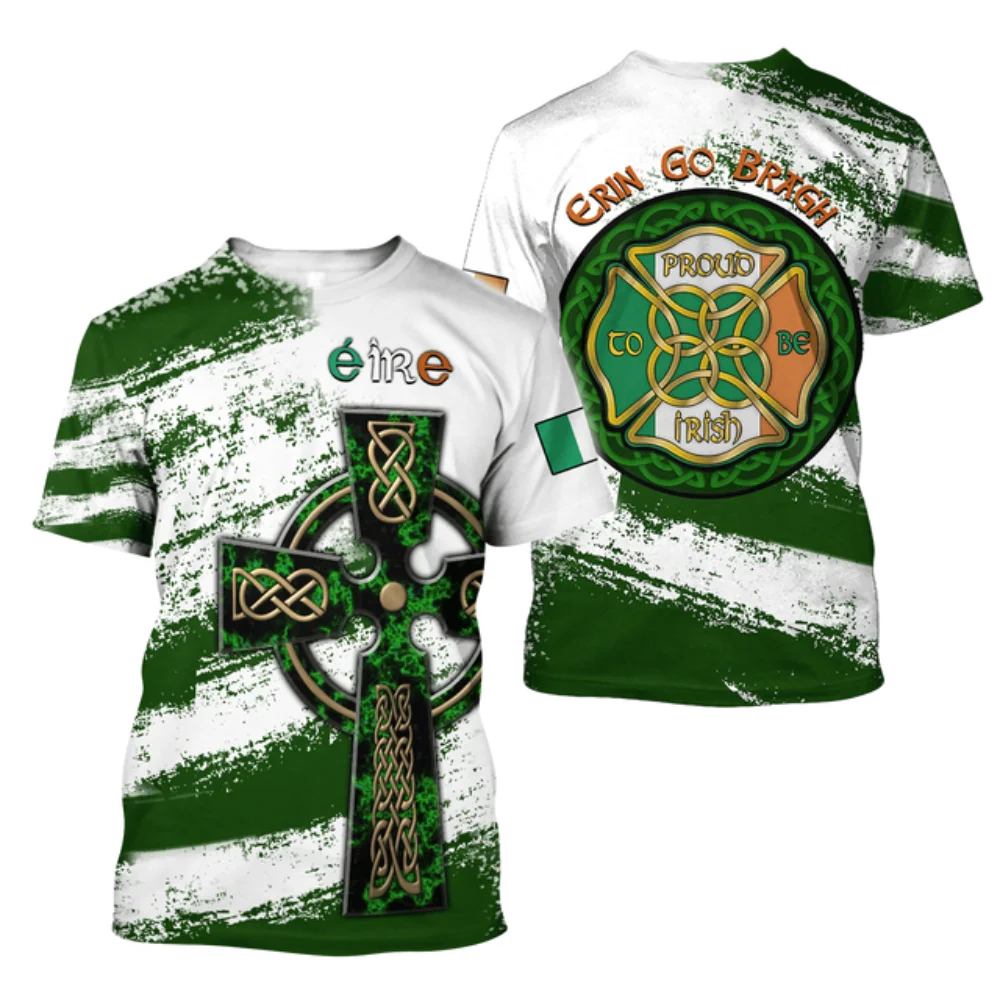 Irish Celtic Short Sleeve Men's T-shirt, Custom Name