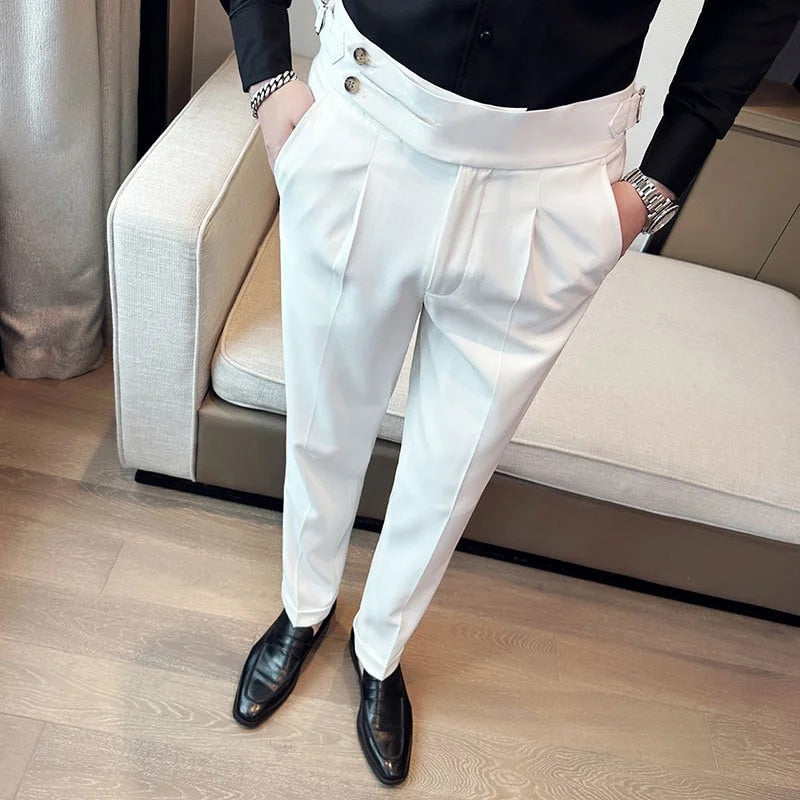 High Quality Italian Style Suit Pants for Men