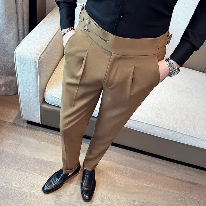 High Quality Italian Style Suit Pants for Men