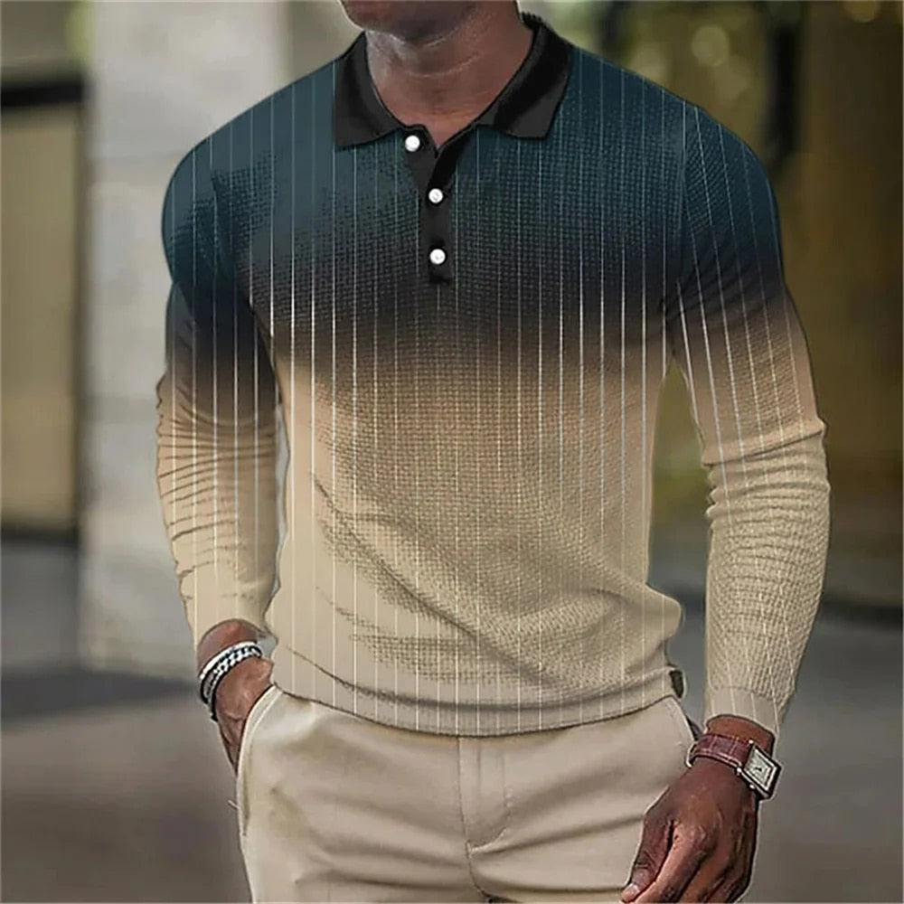 Men's Fashion Button Polo Shirt