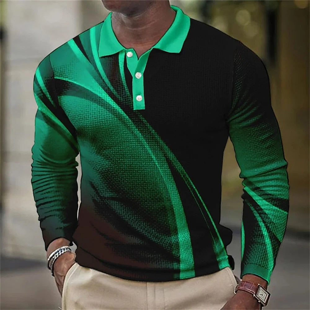 Men's Fashion Button Polo Shirt