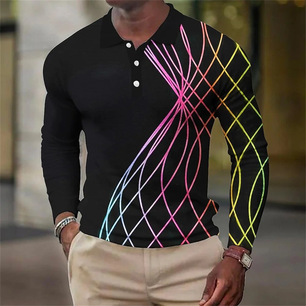 Men's Fashion Button Polo Shirt