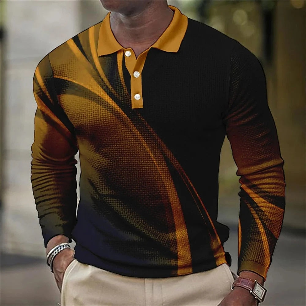 Men's Fashion Button Polo Shirt